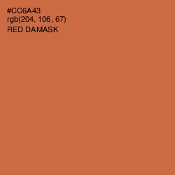 #CC6A43 - Red Damask Color Image